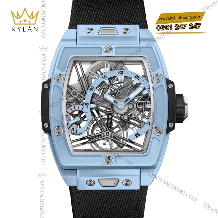 Kỳ Lân Luxury hublot spirit of big bang tourbillon sky blue 42mm 2 Đồng hồ Hublot Spirit of Big Bang Tourbillon Sky Blue Ceramic 42mm