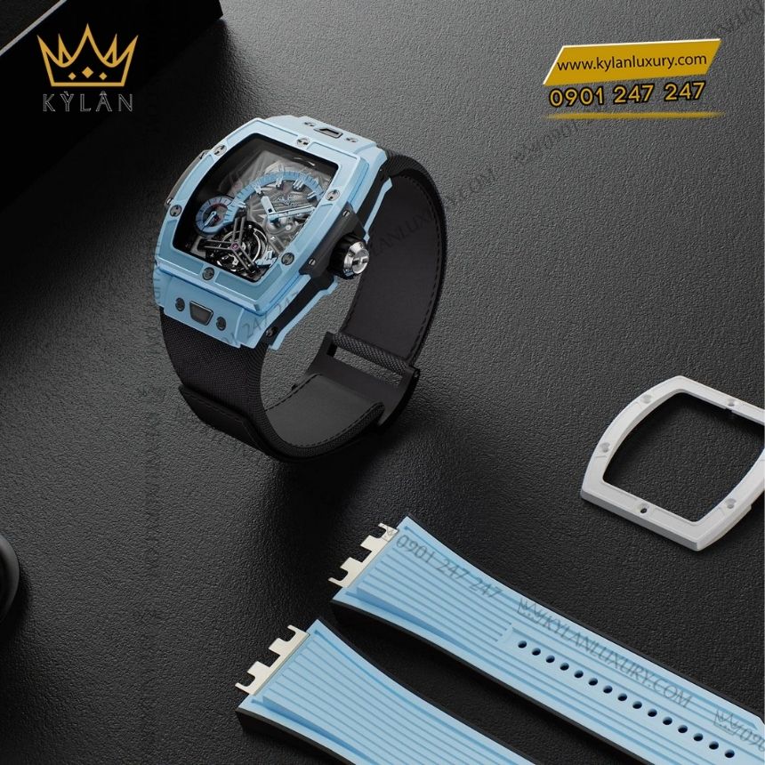 Kỳ Lân Luxury hublot spirit of big bang tourbillon sky blue 42mm 3 Đồng hồ Hublot Spirit of Big Bang Tourbillon Sky Blue Ceramic 42mm