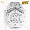 Nhẫn Hublot vàng trắng nguyên khối Au750 đính kim cương