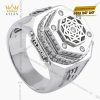 Nhẫn Hublot vàng trắng nguyên khối Au750 đính kim cương