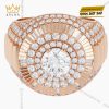 Nhẫn nam vàng hồng Au750 đính kim cương