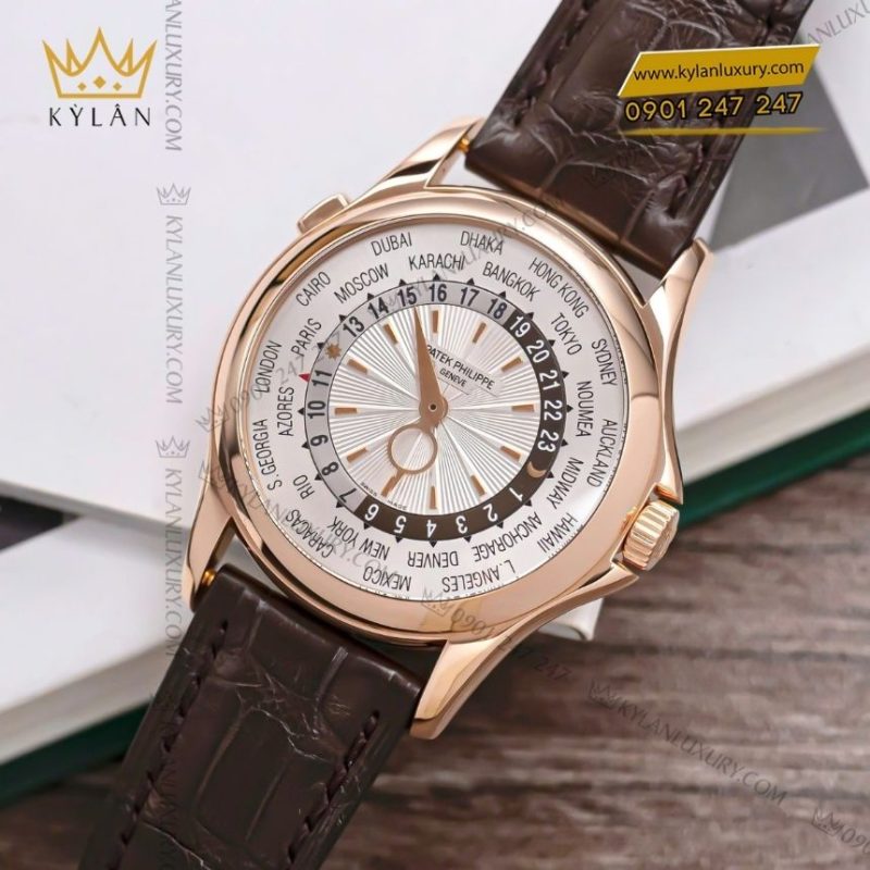 Đồng hồ Patek Philippe World Time vàng hồng 5130R-001
