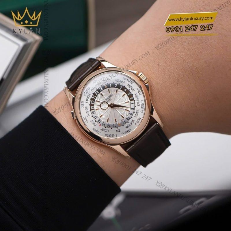 Đồng hồ Patek Philippe World Time vàng hồng 5130R-001