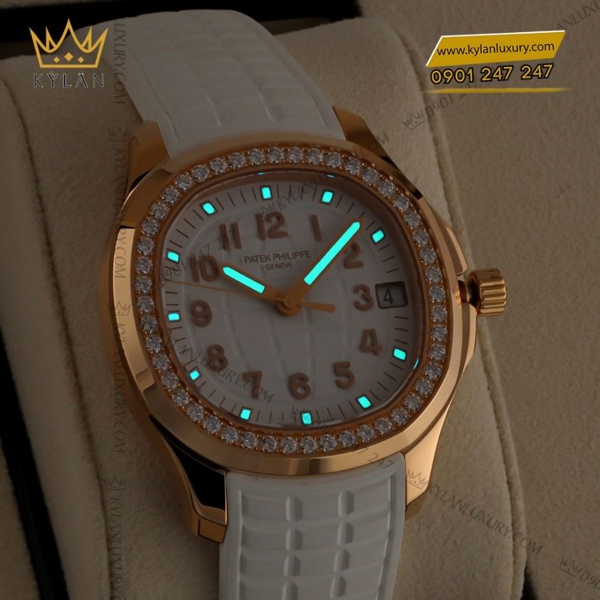 Kỳ Lân Luxury patek philippe aquanaut 5268 200r 001 25 Đồng hồ Patek Philippe Aquanaut trắng ngọc trai 5268/200R-001