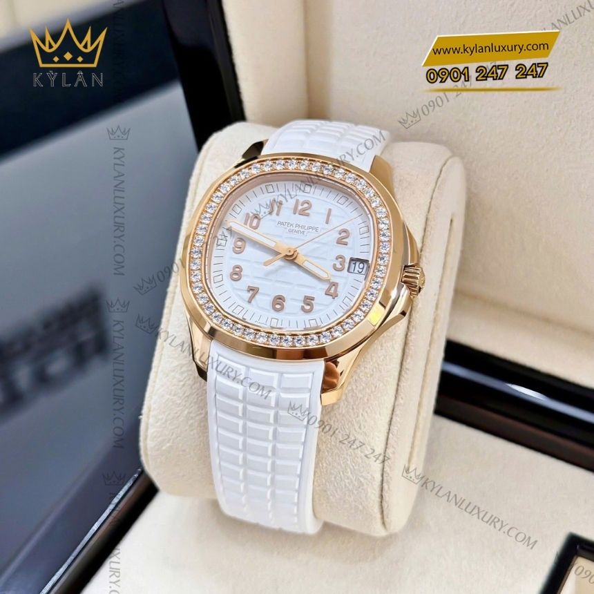 Kỳ Lân Luxury patek philippe aquanaut 5268 200r 001 4 Đồng hồ Patek Philippe Aquanaut trắng ngọc trai 5268/200R-001