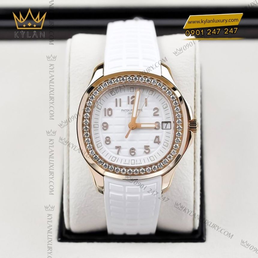 Kỳ Lân Luxury patek philippe aquanaut 5268 200r 001 6 Đồng hồ Patek Philippe Aquanaut trắng ngọc trai 5268/200R-001
