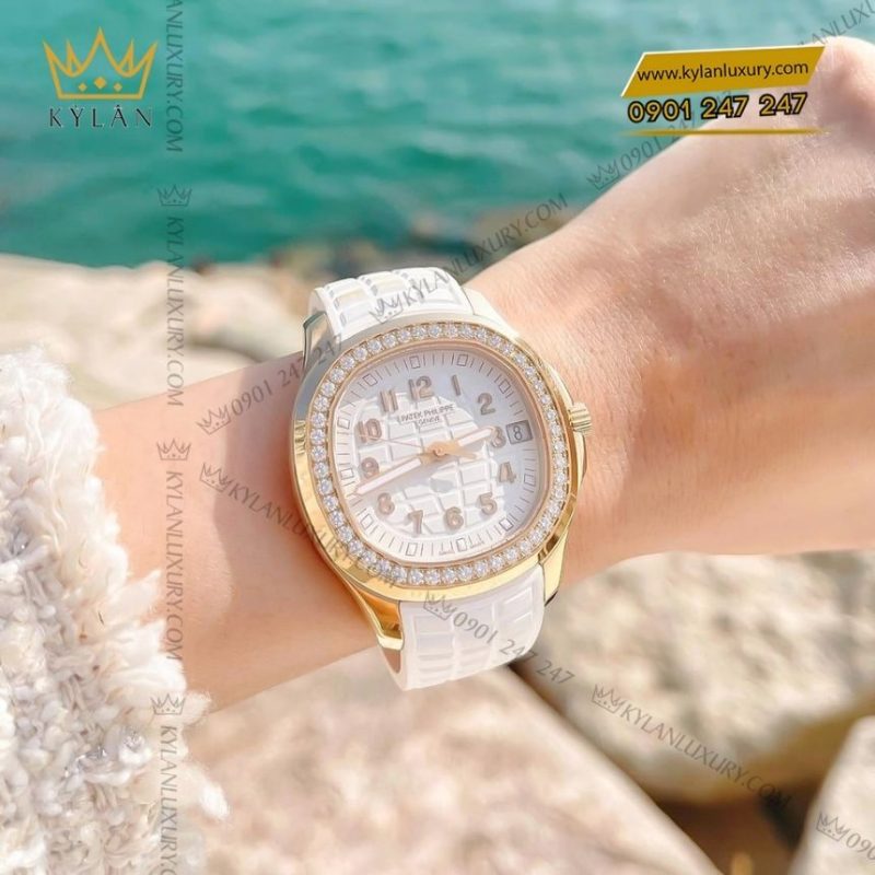 Đồng hồ Patek Philippe Aquanaut trắng ngọc trai 5268/200R-001