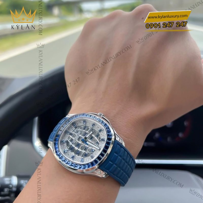 Đồng hồ Patek Philippe Aquanaut Luce kim cương đá xanh 5268/461G-001