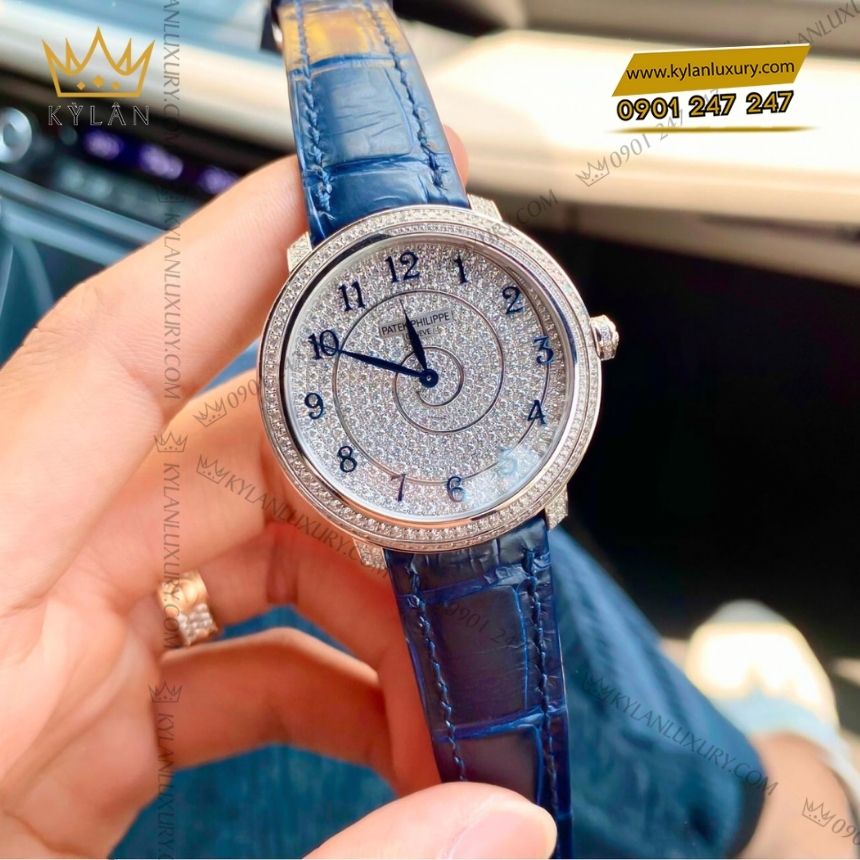 Kỳ Lân Luxury patek philippe calatrava 4978 400g 001 4 Đồng hồ Patek Philippe Calatrava kim cương 4978/400G-001