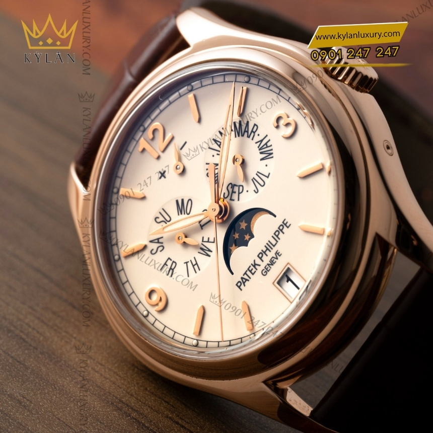 Kỳ Lân Luxury patek philippe complications 5146r 001 4 2 Đồng hồ Patek Philippe Complications vàng hồng moonpharse 5146R-001