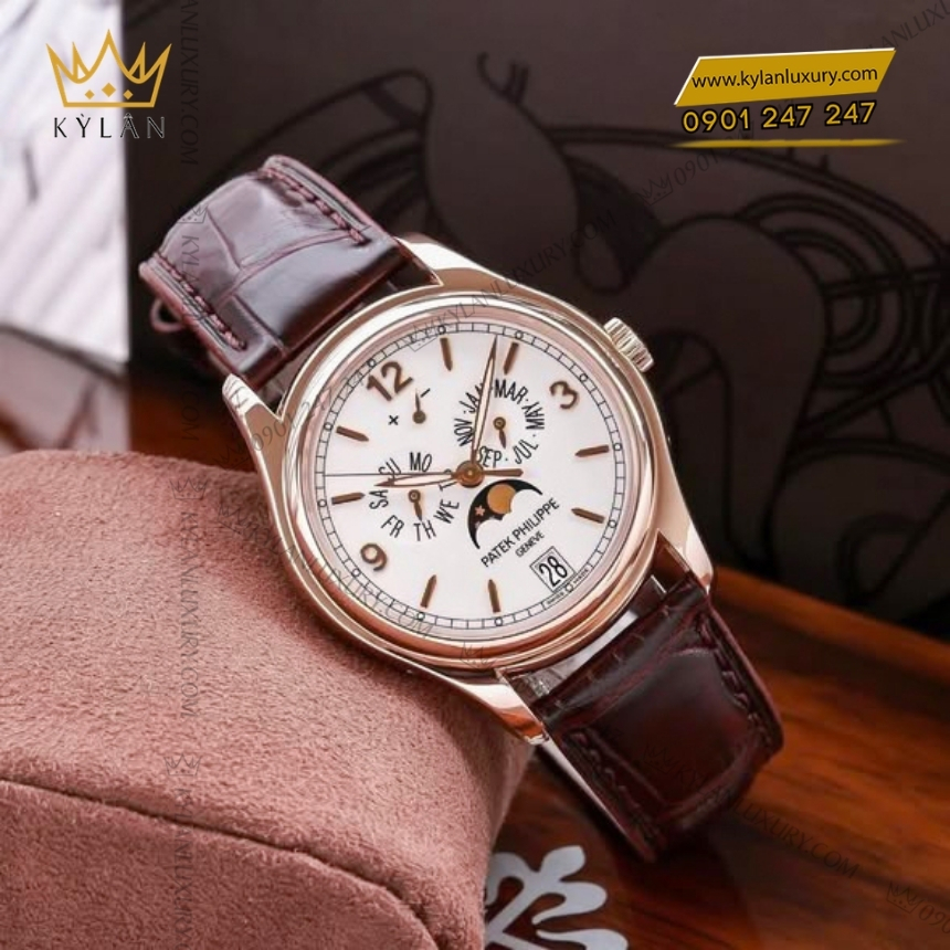 Kỳ Lân Luxury patek philippe complications 5146r 001 6 2 Đồng hồ Patek Philippe Complications vàng hồng moonpharse 5146R-001