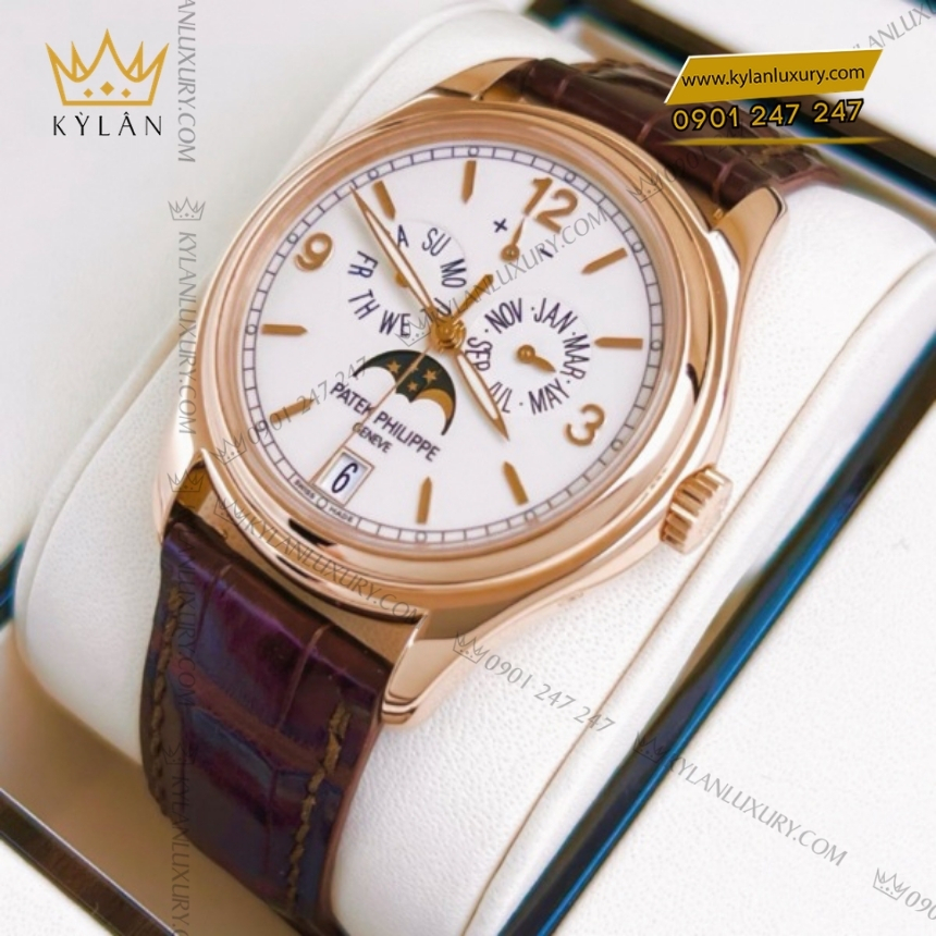Kỳ Lân Luxury patek philippe complications 5146r 001 9 1 Đồng hồ Patek Philippe Complications vàng hồng moonpharse 5146R-001