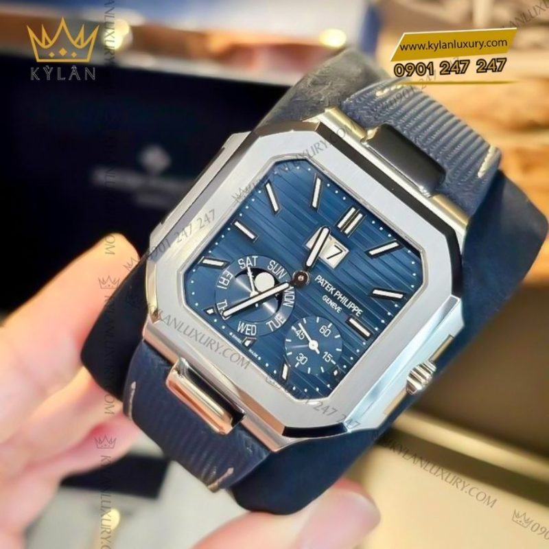 Đồng hồ Patek Philippe Cubitus xanh navy 5822P-001