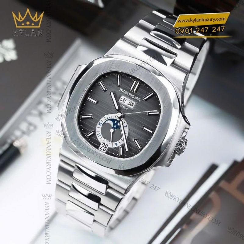Đồng hồ Patek Philippe Nautilus mặt xám đen 5726/1A-001