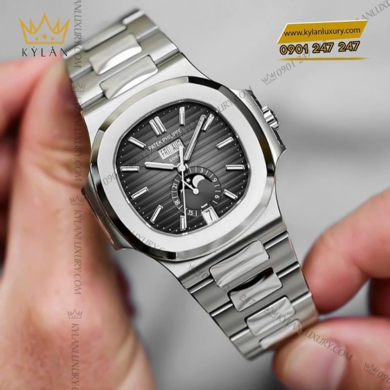 Đồng hồ Patek Philippe Nautilus mặt xám đen 5726/1A-001