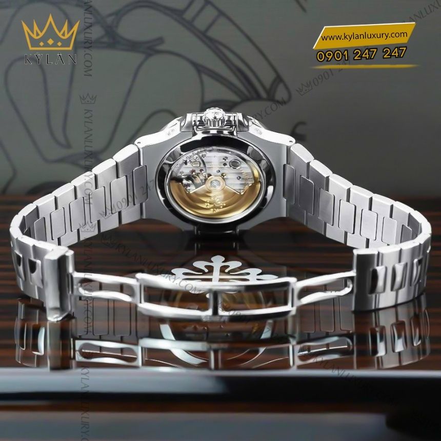 Kỳ Lân Luxury patek philippe nautilus 5726 1a 001 6 Đồng hồ Patek Philippe Nautilus mặt xám đen 5726/1A-001
