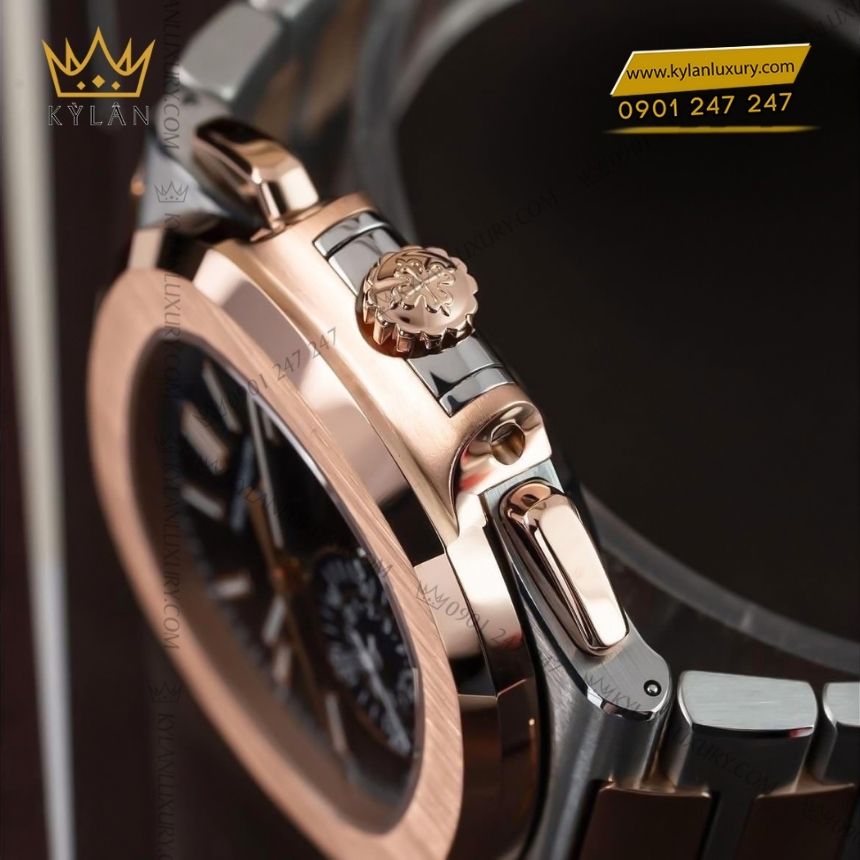 Kỳ Lân Luxury patek philippe nautilus 5980 1ar 001 5 Đồng hồ Patek Philippe Nautilus thép vàng hồng 5980/1AR-001