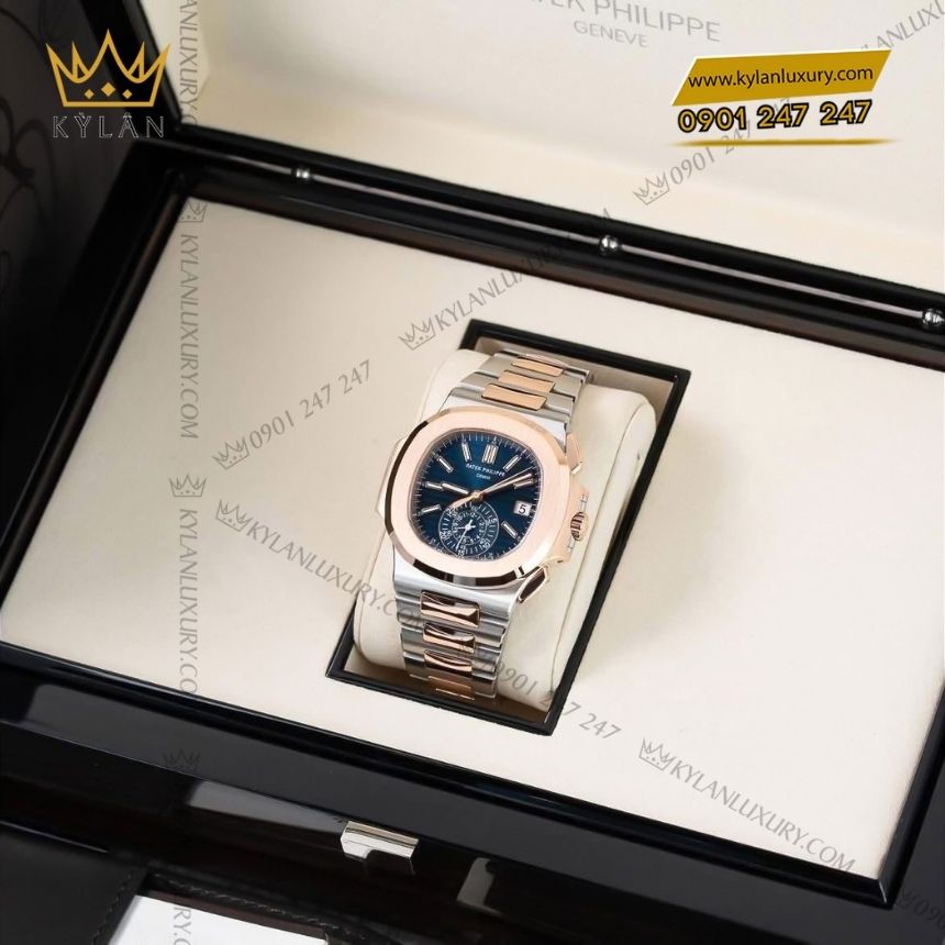 Kỳ Lân Luxury patek philippe nautilus 5980 1ar 001 7 Đồng hồ Patek Philippe Nautilus thép vàng hồng 5980/1AR-001