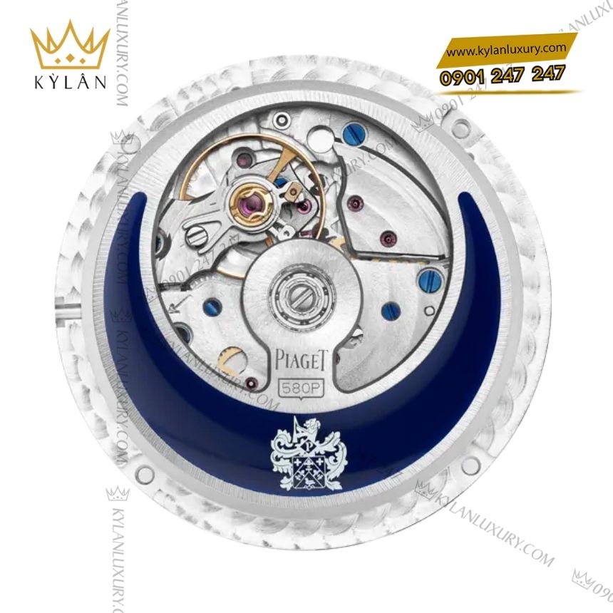 Kỳ Lân Luxury piaget altiplano g0a47105 vang trang moonphase 7 Đồng hồ Piaget Altiplano vàng trắng vành kim cương