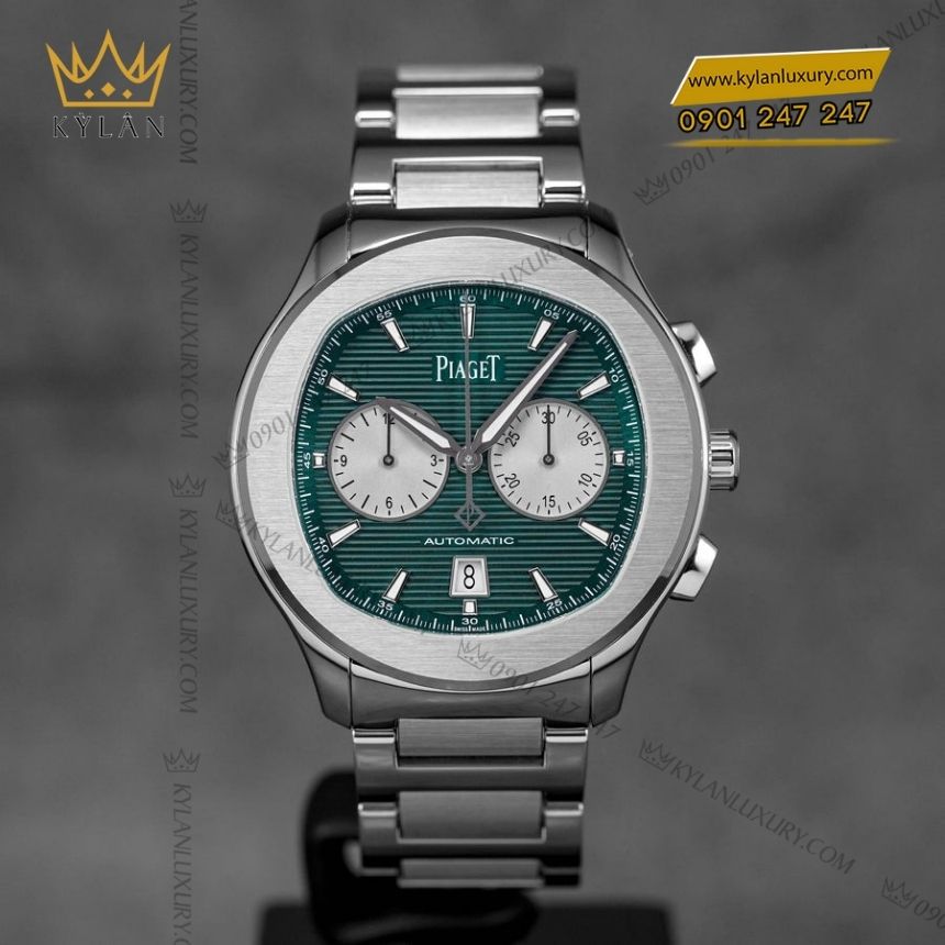 Kỳ Lân Luxury piaget polo chronograph g0a49024 4 Đồng hồ Piaget Polo Chronograph 42mm bản thép