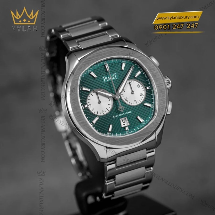 Kỳ Lân Luxury piaget polo chronograph g0a49024 7 Đồng hồ Piaget Polo Chronograph 42mm bản thép