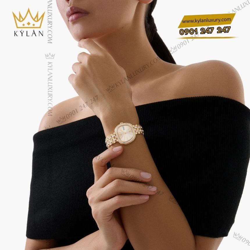 Kỳ Lân Luxury piaget sixtie vang hong g0a50303 4 Đồng hồ Piaget Sixtie vàng hồng kim cương G0A50303