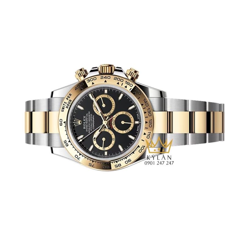 Đồng hồ Rolex Cosmograph Daytona mặt đen vàng 126503-0003