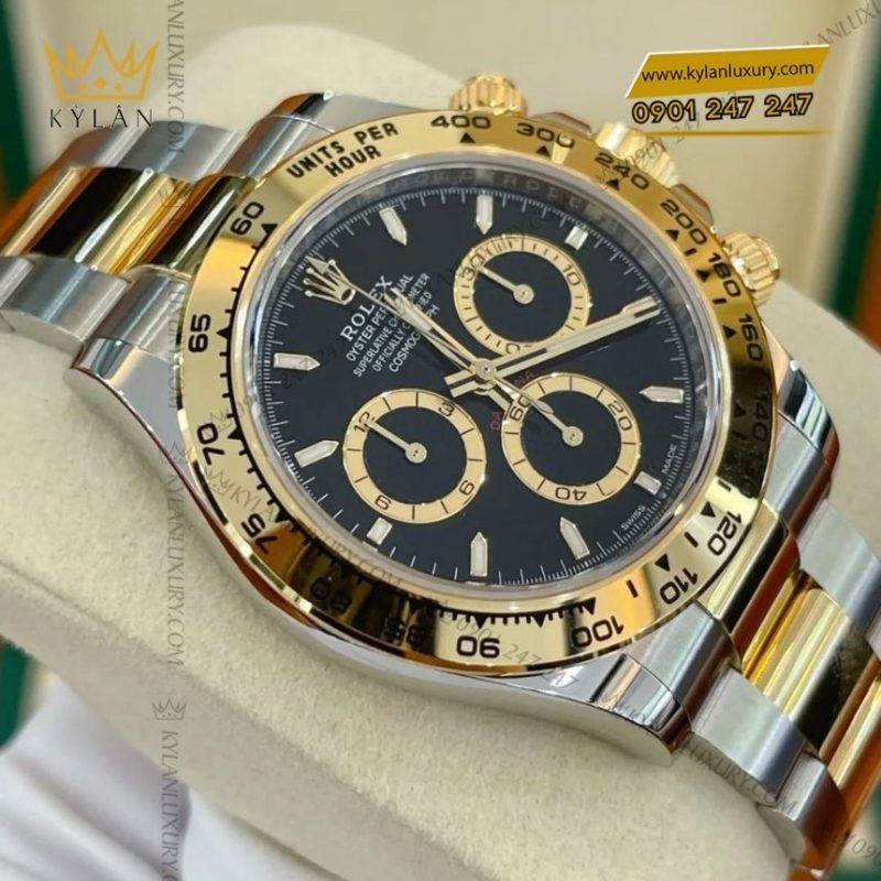 Đồng hồ Rolex Cosmograph Daytona mặt đen vàng 126503-0003