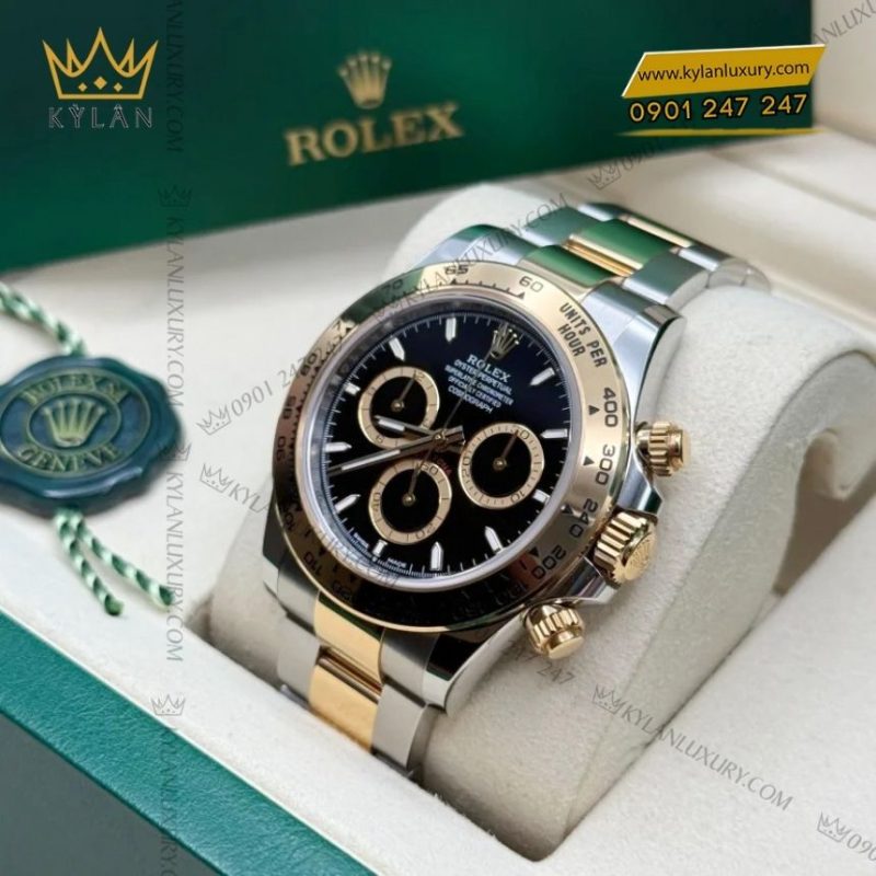 Đồng hồ Rolex Cosmograph Daytona mặt đen vàng 126503-0003