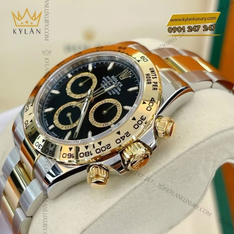 Đồng hồ Rolex Cosmograph Daytona mặt đen vàng 126503-0003
