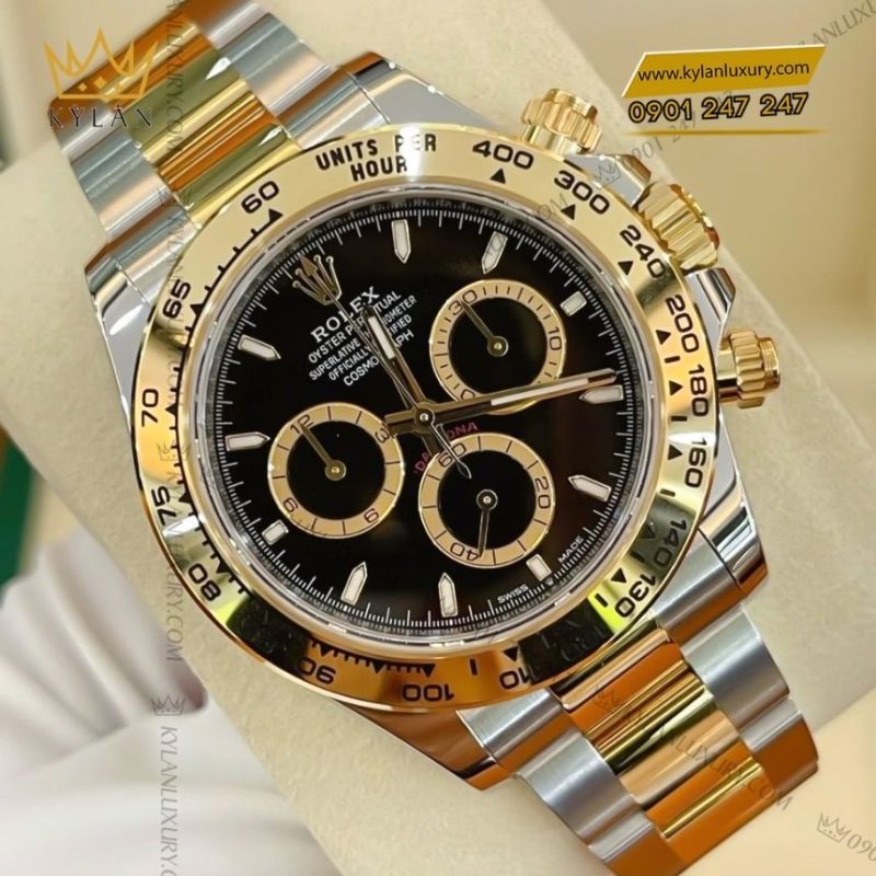Đồng hồ Rolex Cosmograph Daytona mặt đen vàng 126503-0003