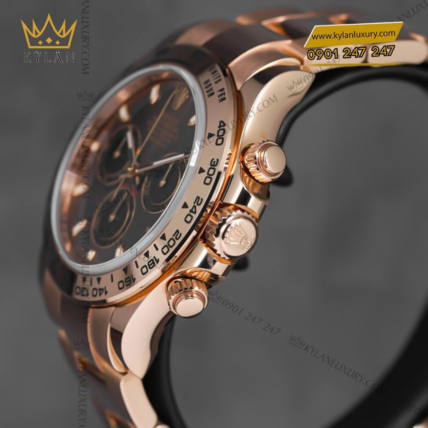 Kỳ Lân Luxury rolex cosmograph daytona 126505 0005 everose chocolate 5 Đồng hồ Rolex Cosmograph Daytona Chocolate và vàng Everose 126505-0005