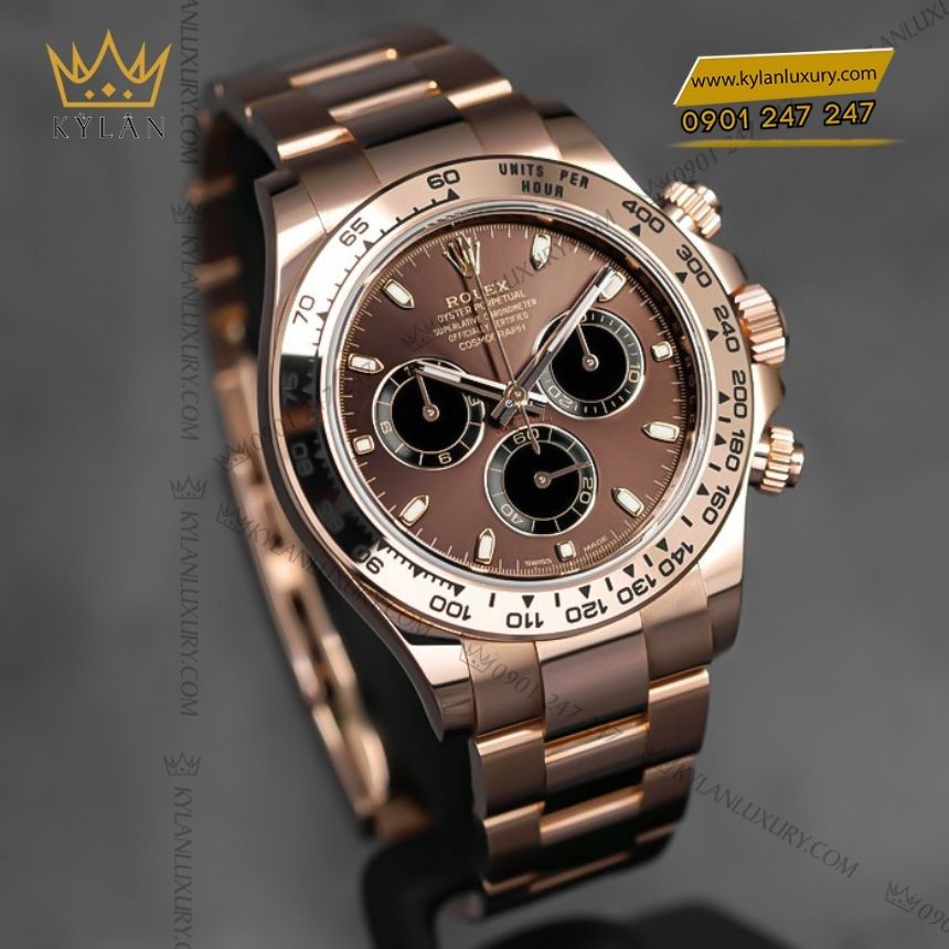 Kỳ Lân Luxury rolex cosmograph daytona 126505 0005 everose chocolate 6 Đồng hồ Rolex Cosmograph Daytona Chocolate và vàng Everose 126505-0005