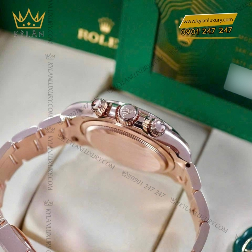 Kỳ Lân Luxury rolex cosmograph daytona chocolate 126505 0005 10 Đồng hồ Rolex Cosmograph Daytona mặt chocolate phối đen 126505-0005