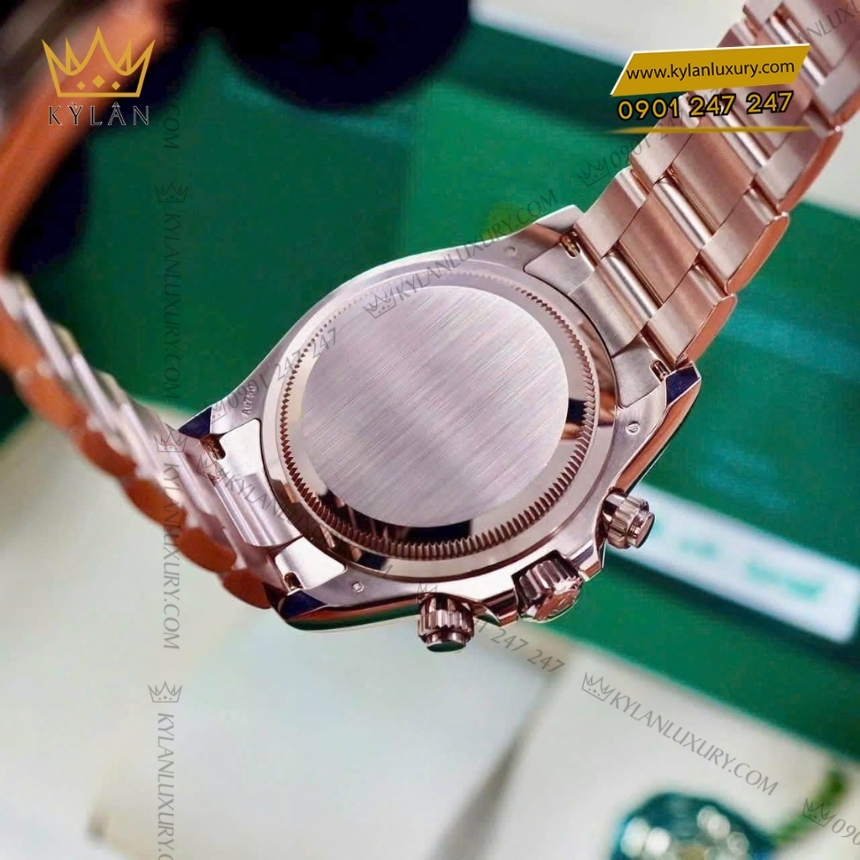 Kỳ Lân Luxury rolex cosmograph daytona chocolate 126505 0005 7 Đồng hồ Rolex Cosmograph Daytona mặt chocolate phối đen 126505-0005
