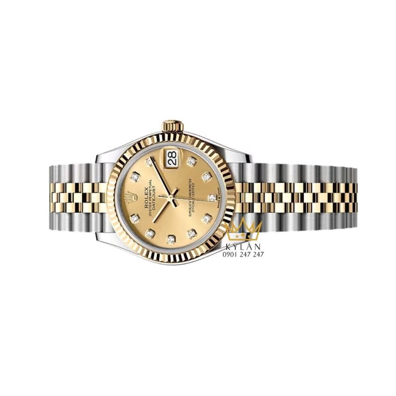 Đồng hồ Rolex Datejust 31 champagne kim cương 278273-0026
