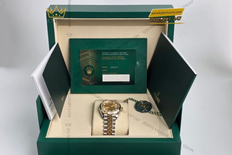 Đồng hồ Rolex Datejust 31 champagne kim cương 278273-0026