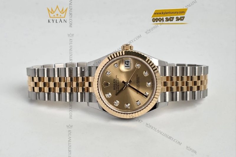 Đồng hồ Rolex Datejust 31 champagne kim cương 278273-0026