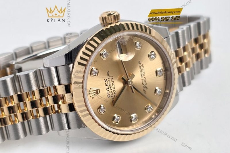 Đồng hồ Rolex Datejust 31 champagne kim cương 278273-0026