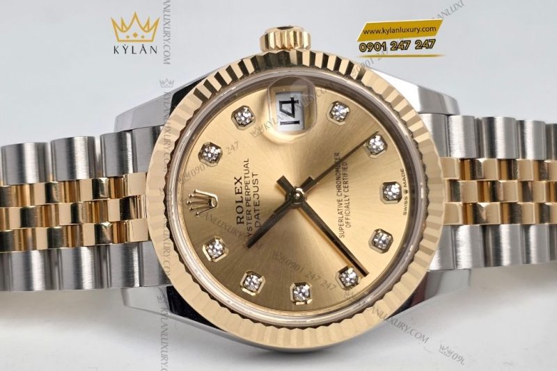 Đồng hồ Rolex Datejust 31 champagne kim cương 278273-0026