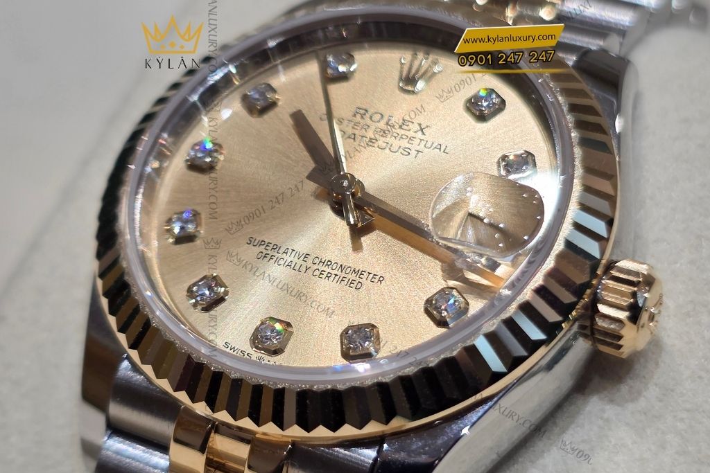 Kỳ Lân Luxury rolex datejust 31 278273 0026 7 Đồng hồ Rolex Datejust 31 champagne kim cương 278273-0026
