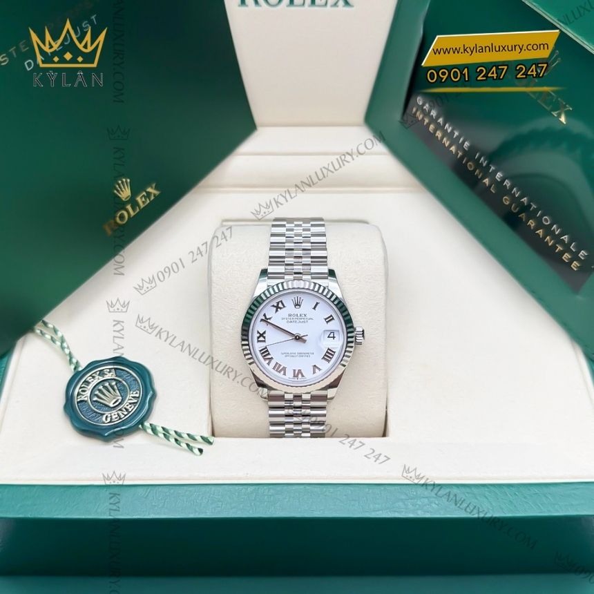 Kỳ Lân Luxury rolex datejust 31 278274 0010 3 Đồng hồ Rolex Datejust 31 trắng La Mã 278274-0010