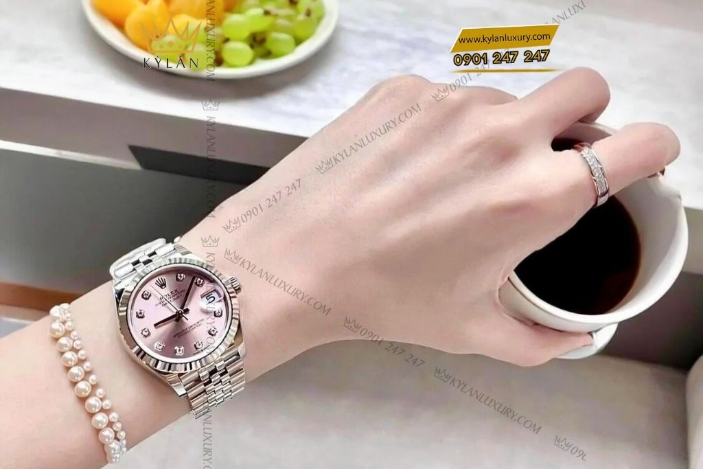 Kỳ Lân Luxury rolex datejust 31 278274 0032 6 Đồng hồ Rolex Datejust 31 hồng La Mã 278274-0032