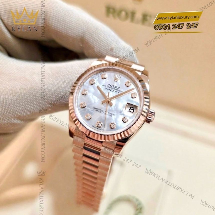 Kỳ Lân Luxury rolex datejust 31 278275 0009 4 Đồng hồ Rolex Datejust 31 xà cừ kim cương 278275-0009
