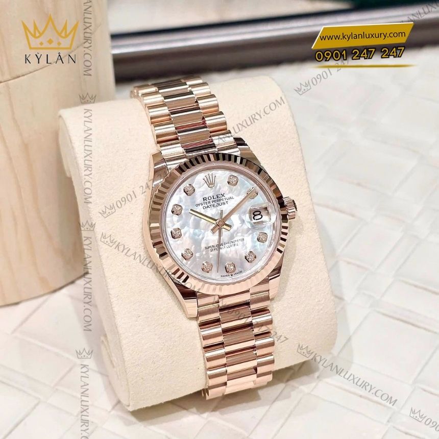 Kỳ Lân Luxury rolex datejust 31 278275 0009 5 Đồng hồ Rolex Datejust 31 xà cừ kim cương 278275-0009