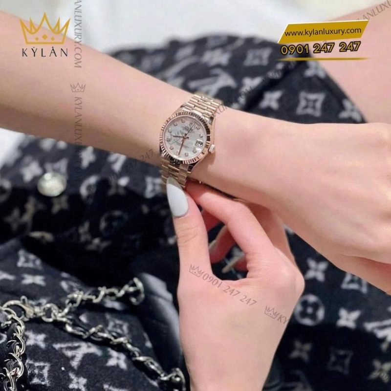 Đồng hồ Rolex Datejust 31 xà cừ kim cương 278275-0009