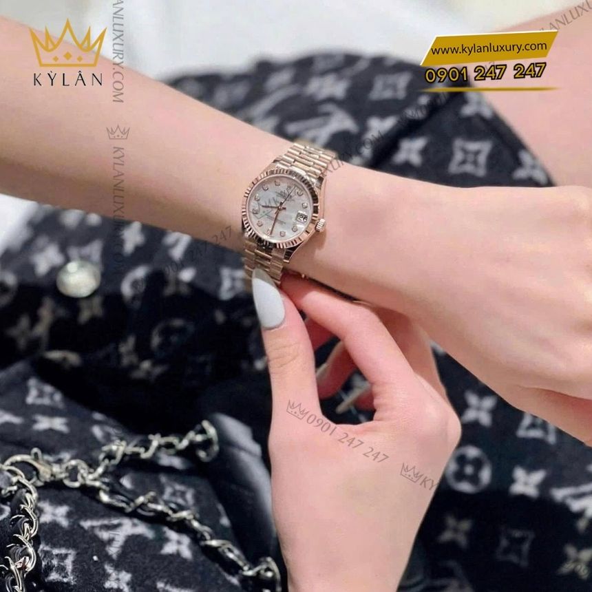 Kỳ Lân Luxury rolex datejust 31 278275 0009 9 Đồng hồ Rolex Datejust 31 xà cừ kim cương 278275-0009