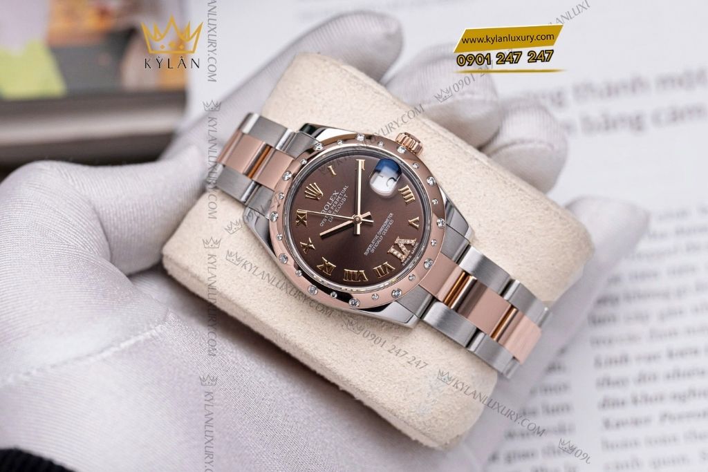 Kỳ Lân Luxury rolex datejust 31 278341rbr 0003 2 1 Đồng hồ Rolex Datejust 31 Chocolate kim cương 278341RBR-0003