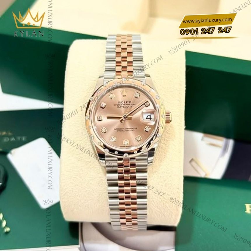 Kỳ Lân Luxury rolex datejust 31 278341rbr 0024 8 Đồng hồ Rolex Datejust 31 hồng kim cương 278341RBR-0024