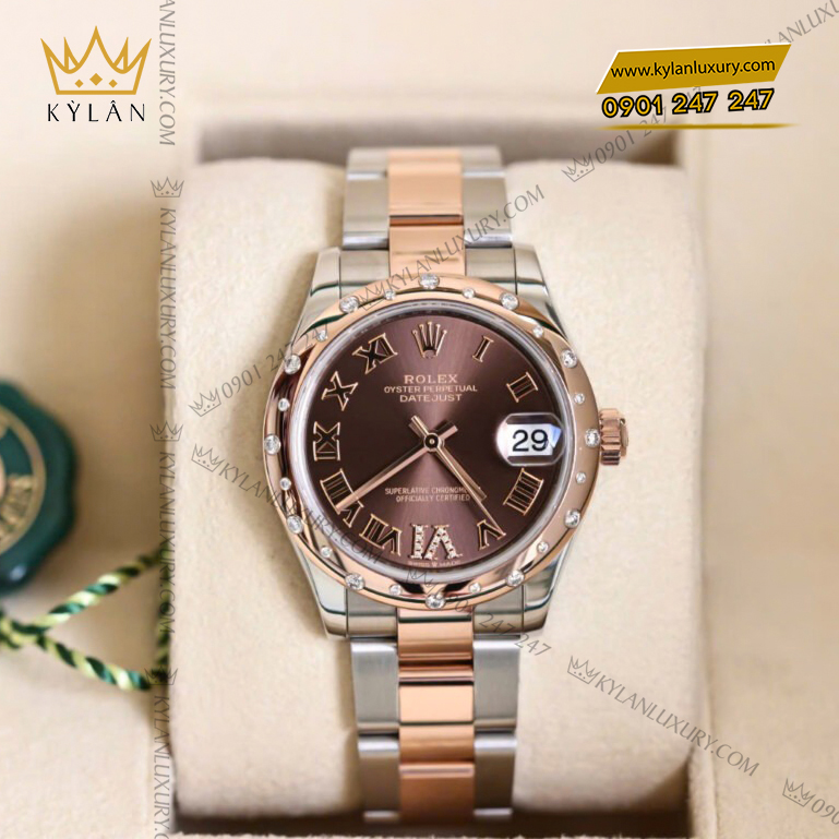 Đồng hồ Rolex Datejust 31 Chocolate kim cương 278341RBR-0003